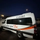 Van Mercedes Sprinter branca plotada Henrique Tur Executivo