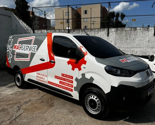 Furgão Citroën Jumpy branco plotado R2 Pinturas