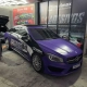 Mercedes CLA AMG roxo fosco com branding na loja Imprimax 041 Adesivos