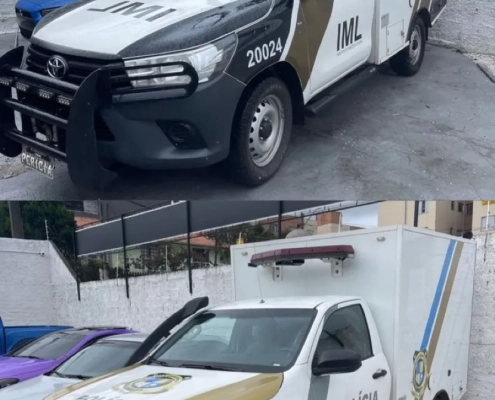 Toyota Hilux da Polícia Científica e IML do Paraná plotada