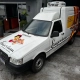 Fiorino refrigerada Emporium branca com arte quente na traseira